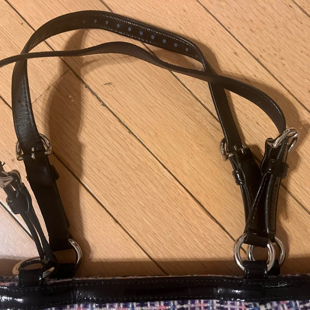 Vintage Y2K Coach Tweed‎ Shoulder Bag Purse Tote